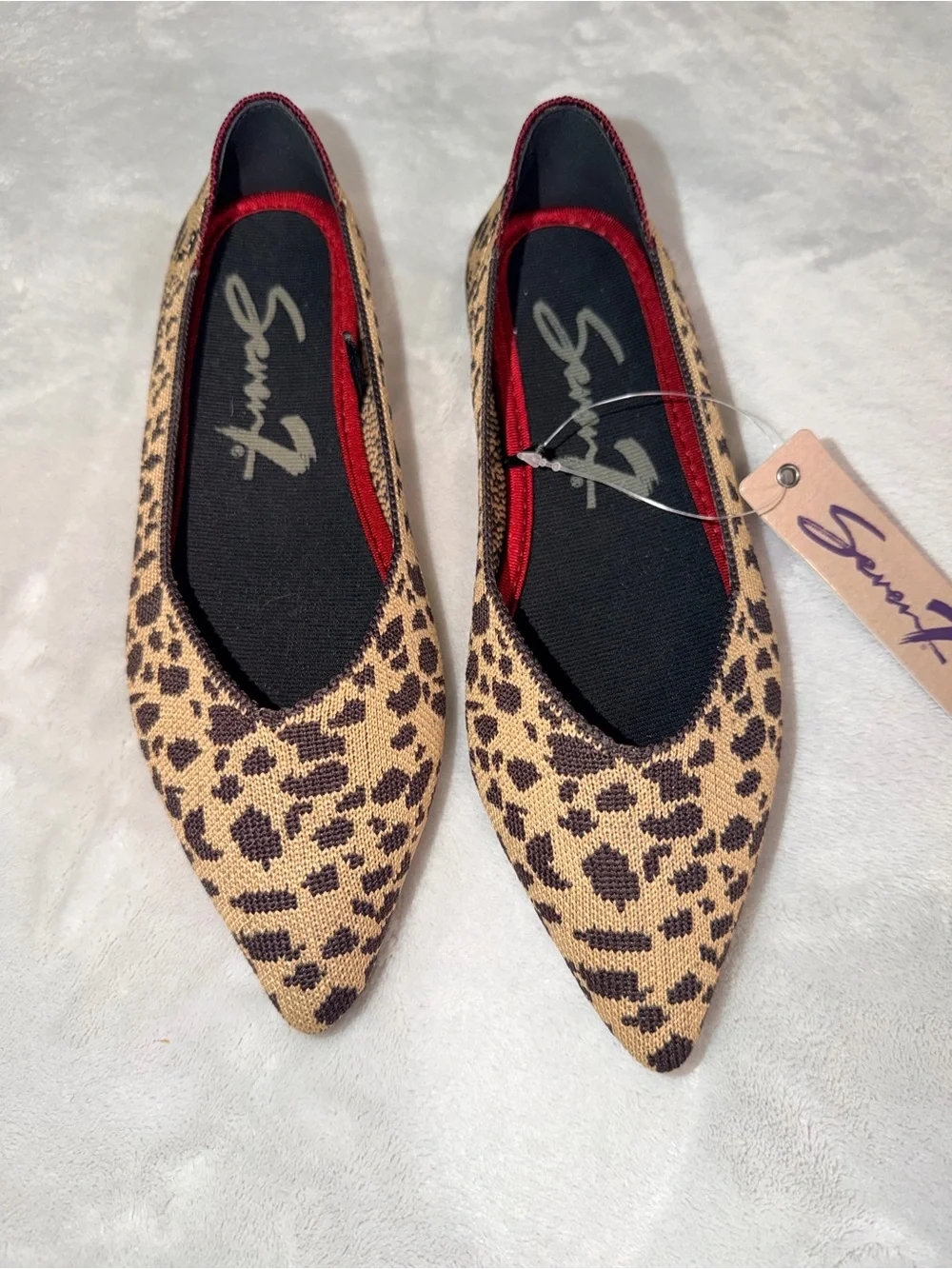 Seven Knit Pointed Flats